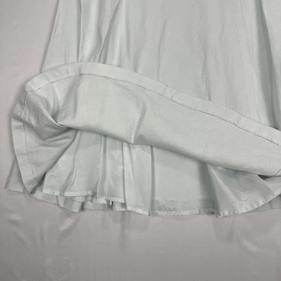 Banana Republic Linen Skirt Pale Blue Size 2 Stretch High Waist Midi A-Line - Picture 9 of 14